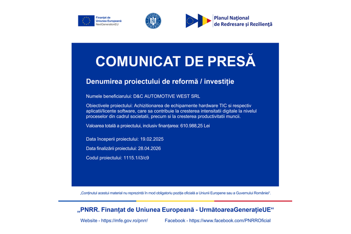 Comunicat de presă