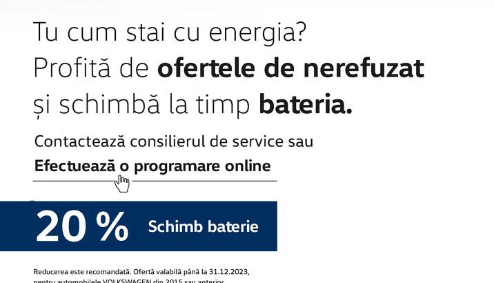 Baterii VolksWagen